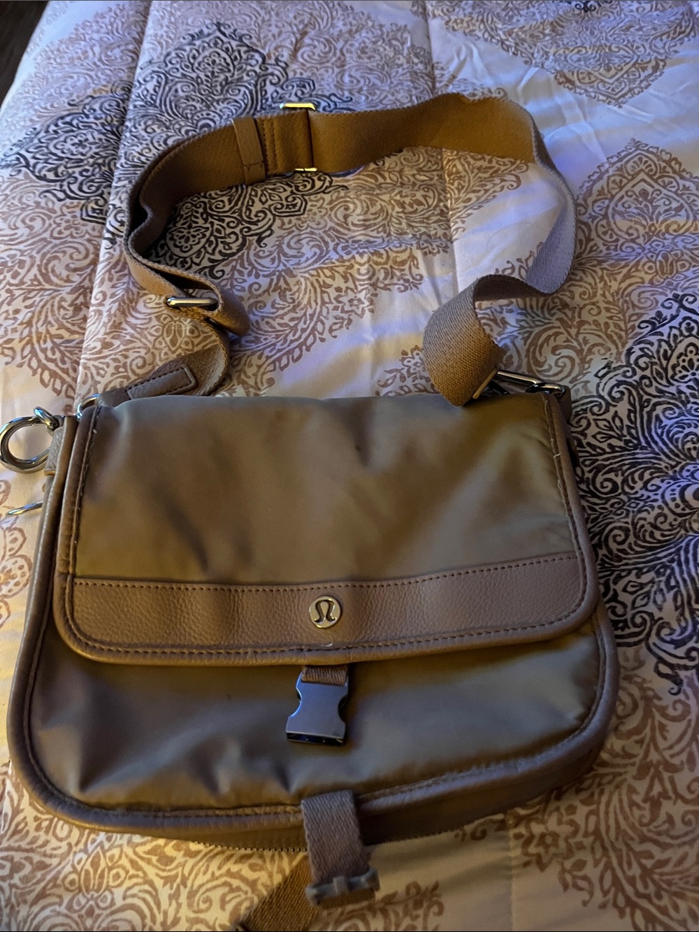 lululemon athletica Taupe Brown Crossbody Bag